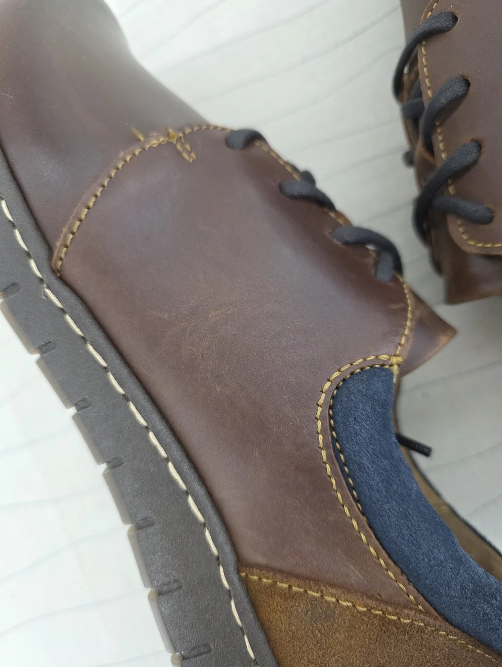 Born Mens Lance Brown Leather Oxford Lace-Up Casual Dress Shoes Size 9 EUC